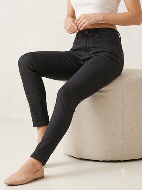 NWT Yoga Jeans Mid-High Rise Skinny Jeans Made in Canada Charcoal Gray Size 30